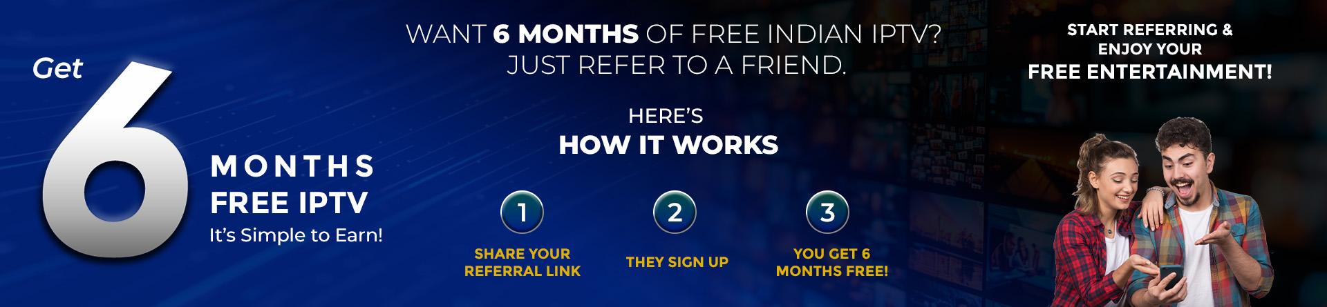 IndianIPTV Refer and Earn
